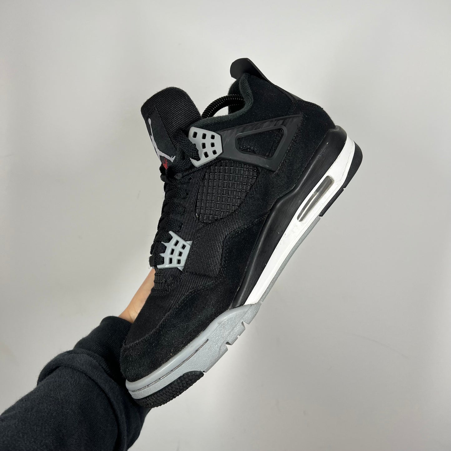 Jordan 4 Black canvas UK 7.5