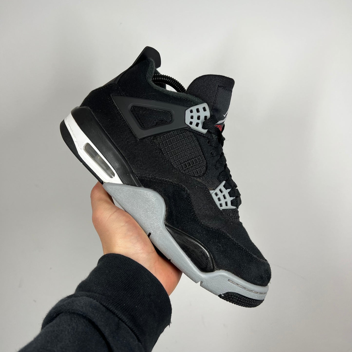 Jordan 4 Black canvas UK 7.5