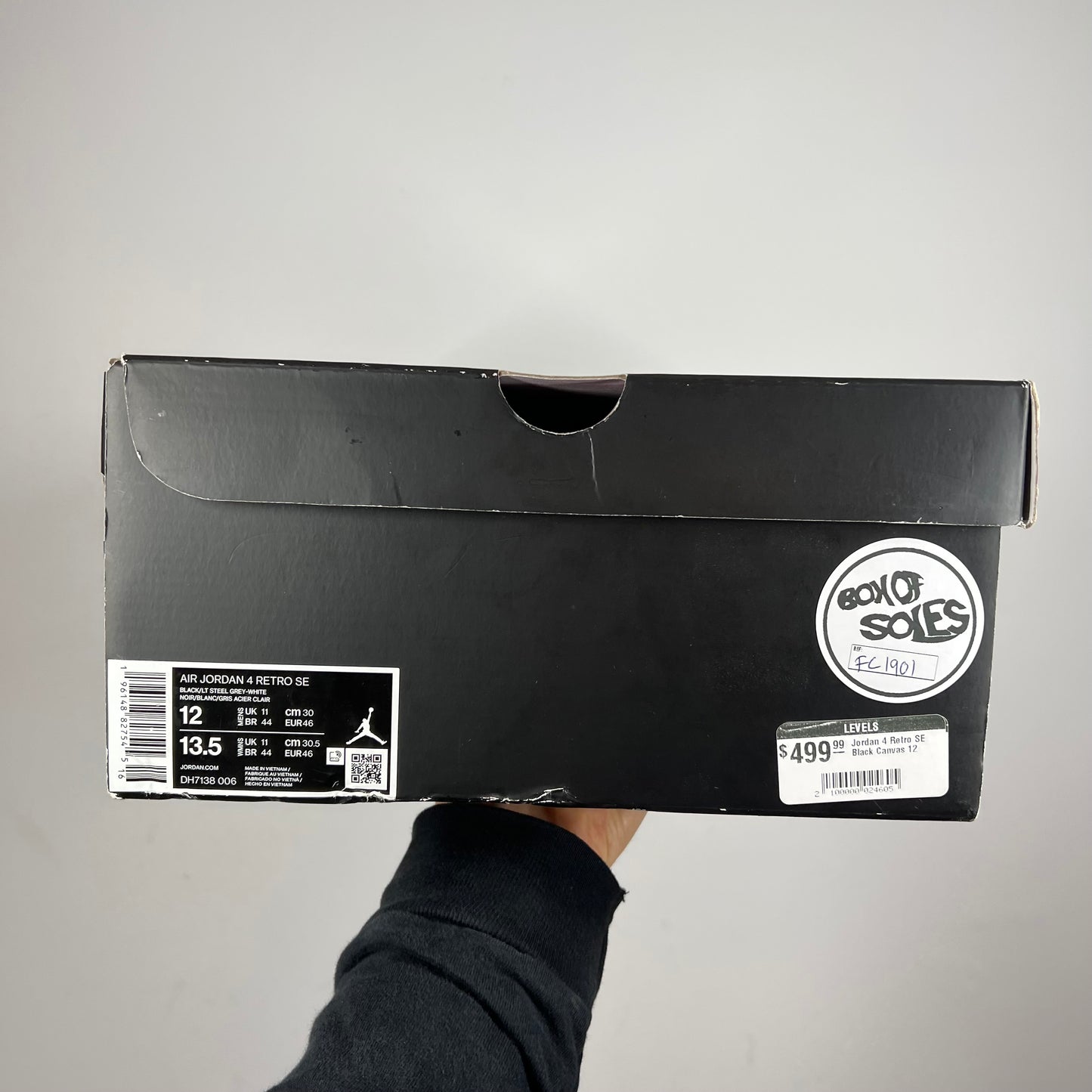 Jordan 4 Black Canvas UK 11