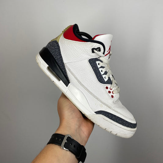 Jordan 3 Red Denim UK 7.5