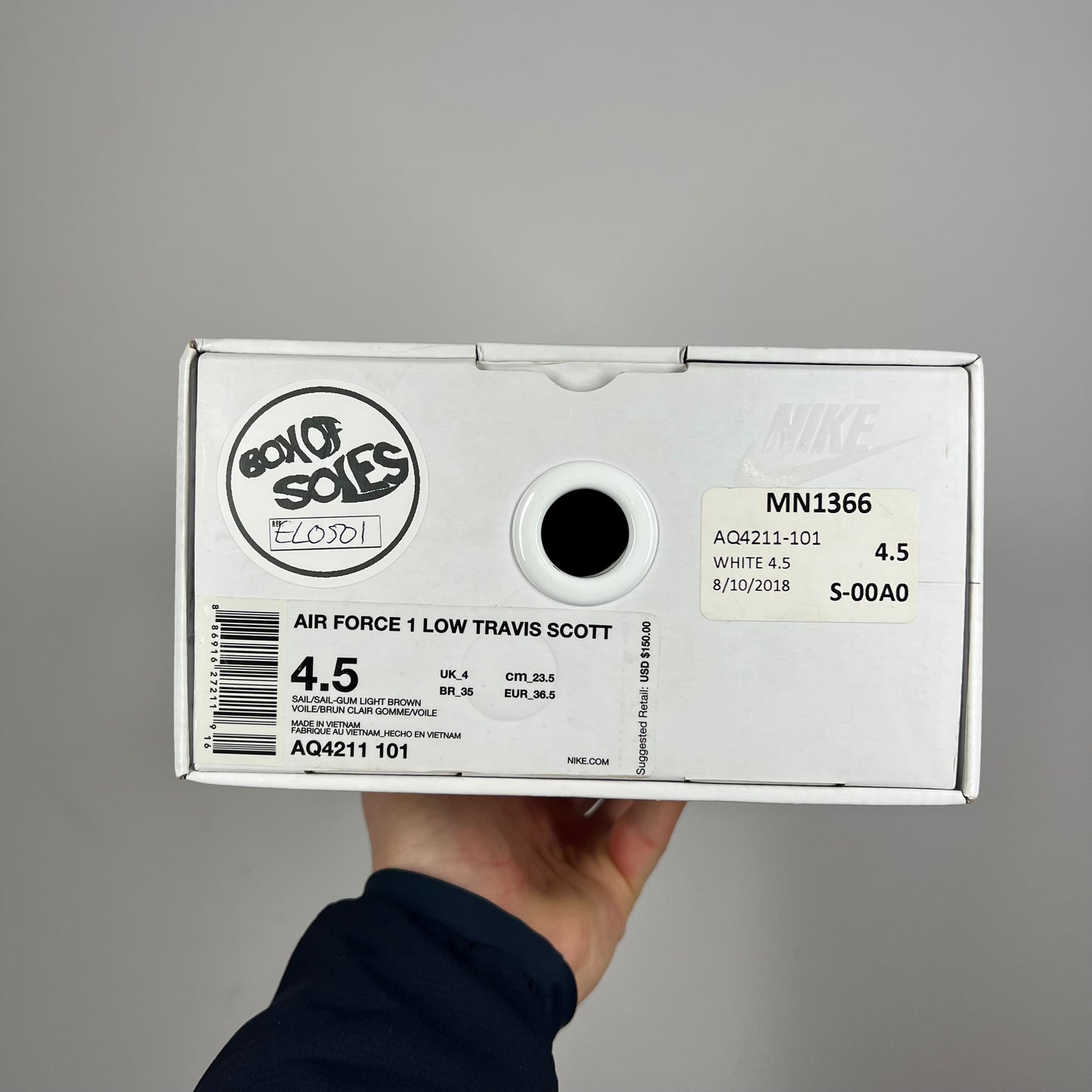 Nike AF1 x Travis Scott Velcro swoosh pack UK4