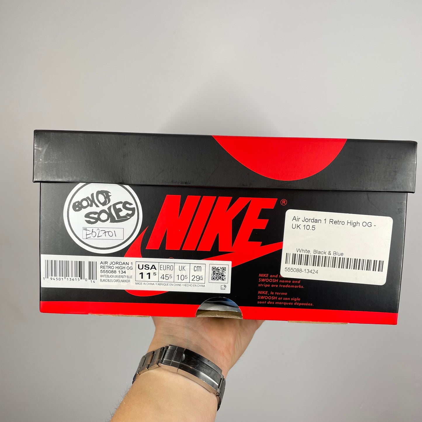 Jordan 1 university blue UK 10.5