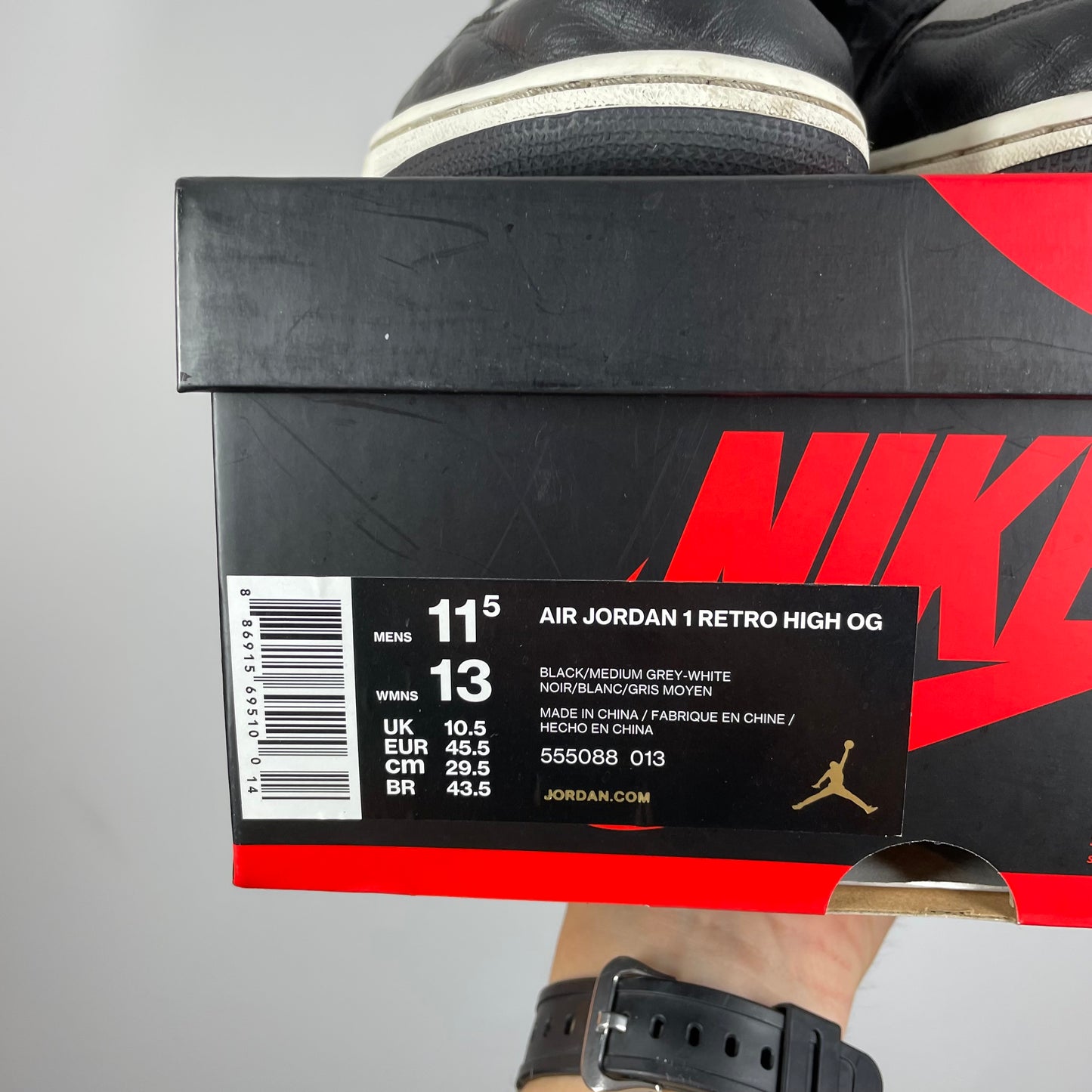 Jordan 1 High Shadow 2018 UK 10.5