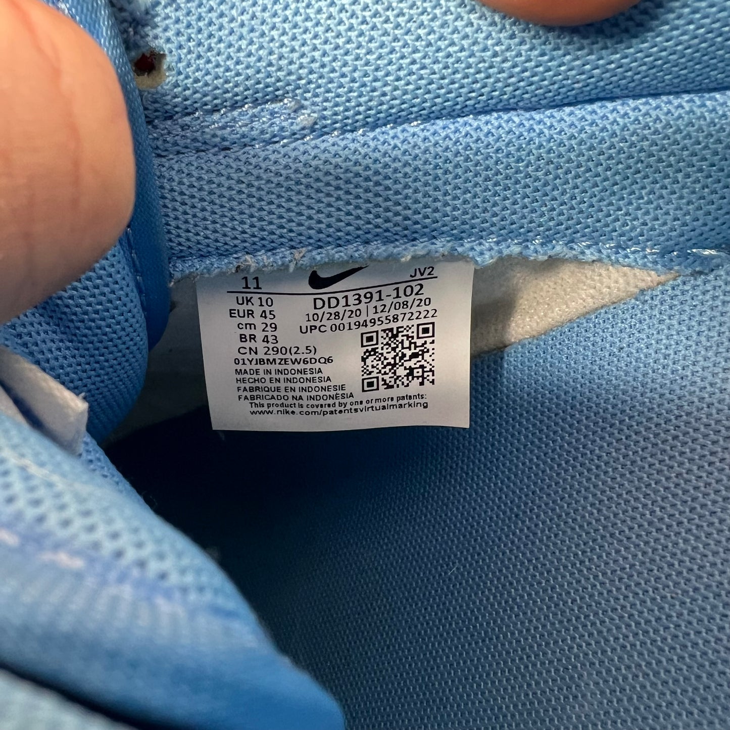 Nike Dunk Low UNC UK 10