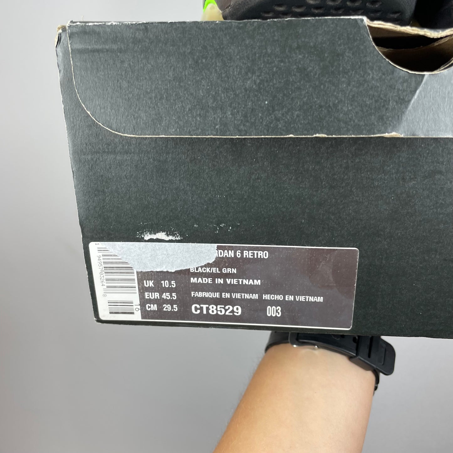 Jordan 6 Electric Green UK 10.5