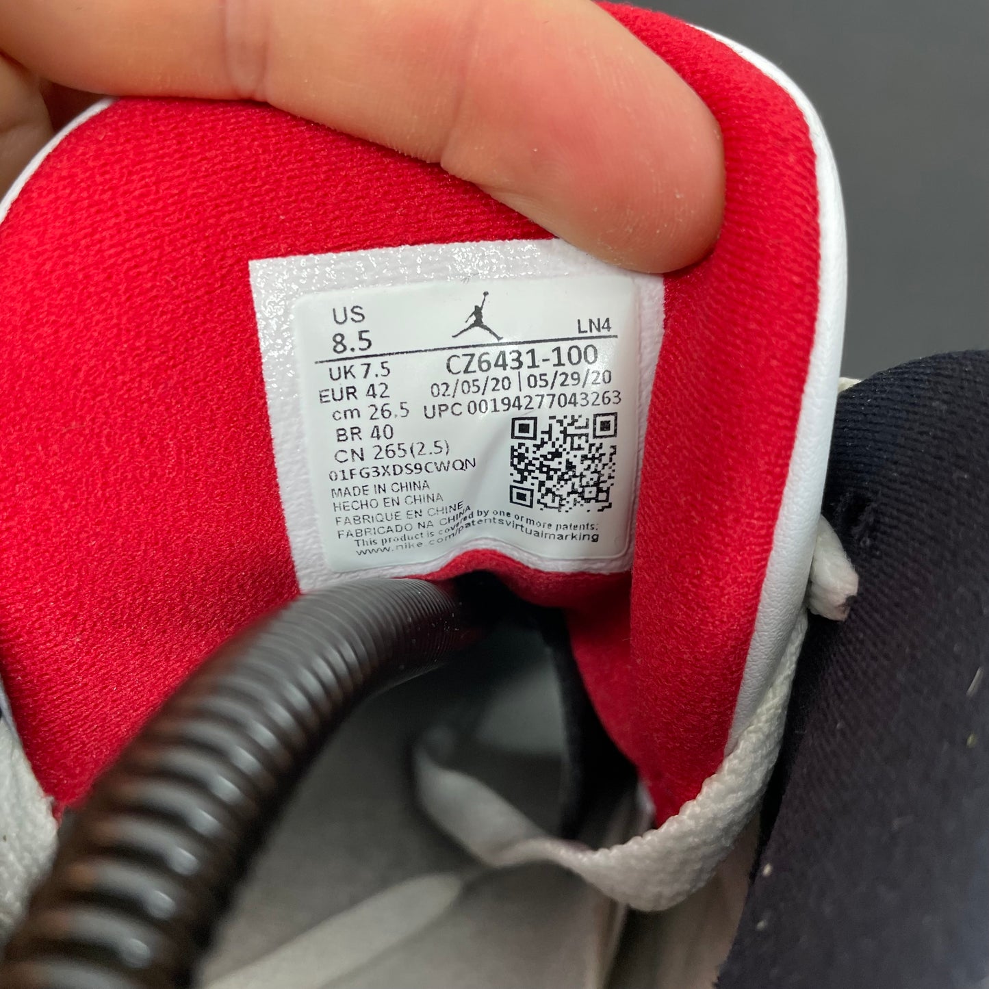 Jordan 3 Red Denim UK 7.5